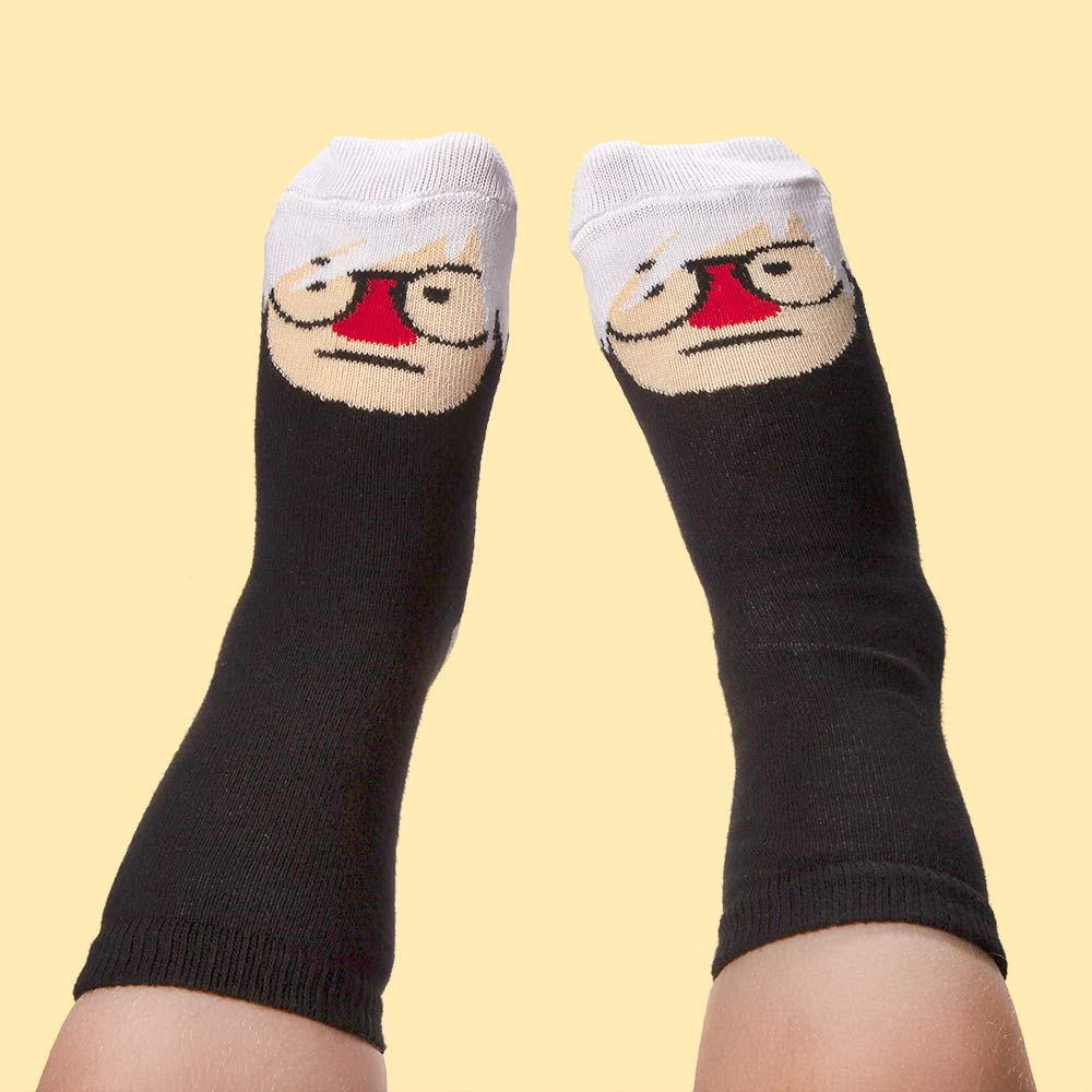 Fun socks for kids - Artist Andy Sock-Hole by ChattyFeet