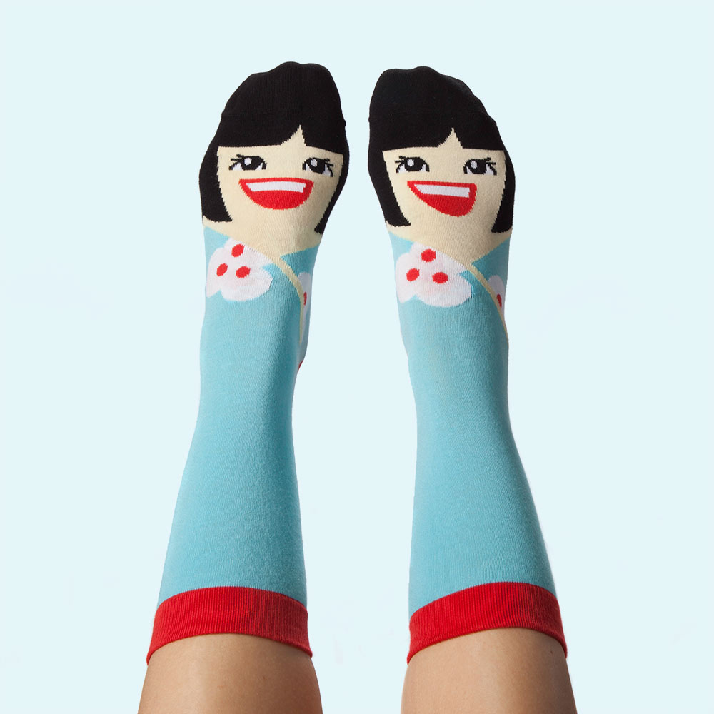 Women's fashion casual funny crazy socks collection (monster tongues 4 –  intypesocks